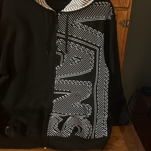 Men’s Vans Black Zip Hoodie Sweatshirt - Picture 3 of 11